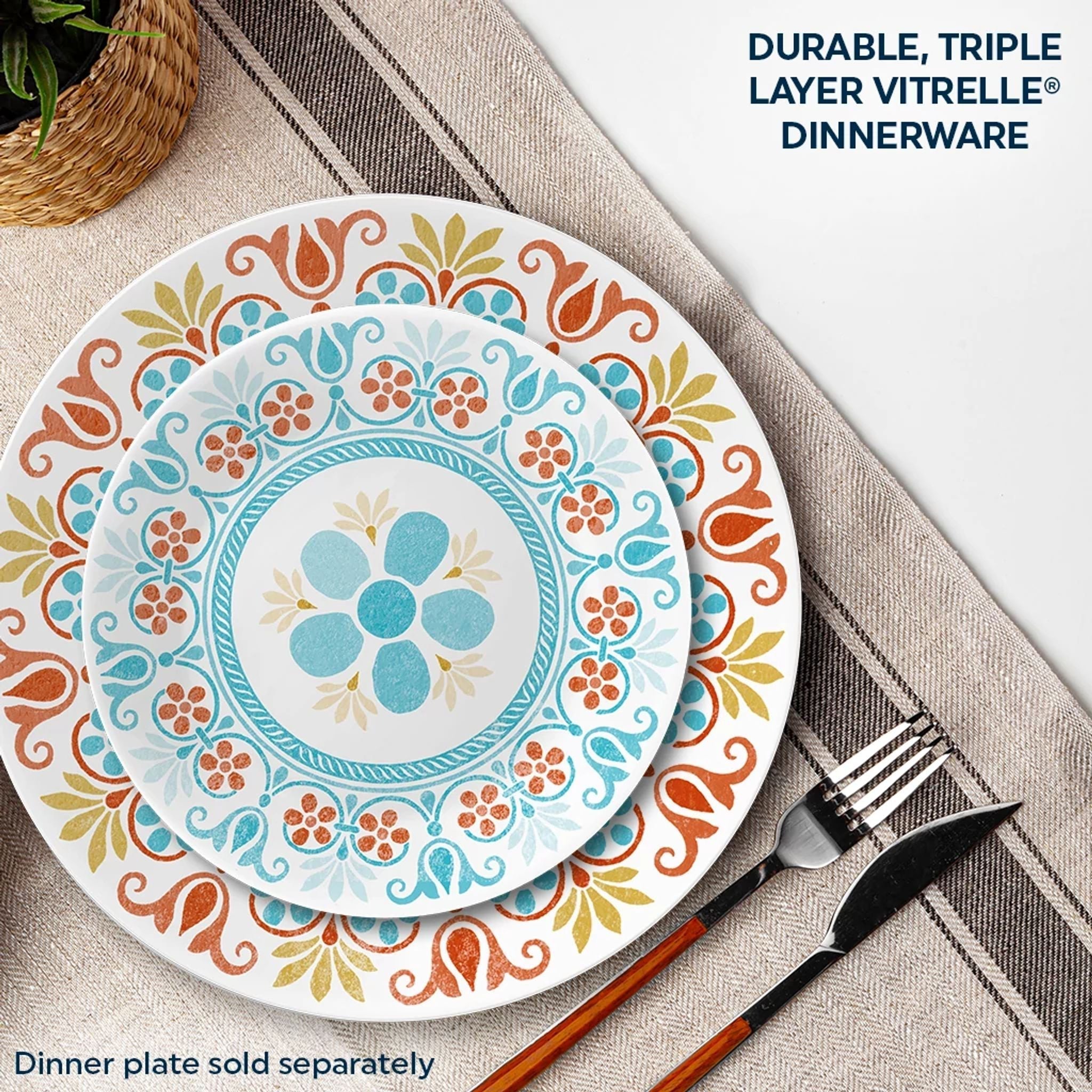 Corelle® Global Collection Terracotta Dreams 6.75” Appetizer Plates, 6-pack